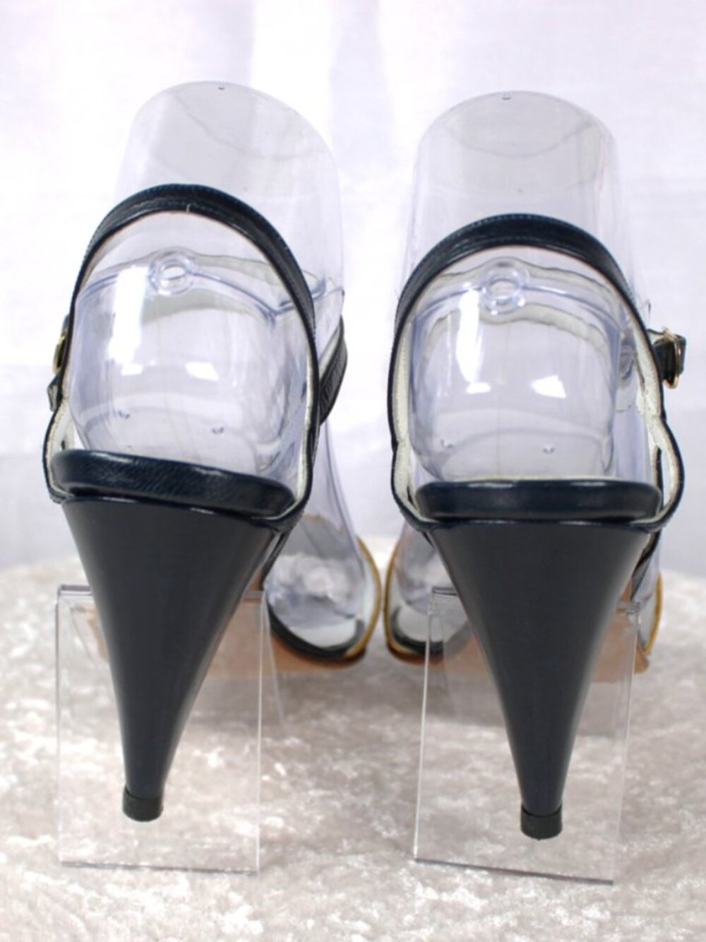 Vintage Gucci S.P.A. Leather Cone Heel Sandals Size 36B Italy Authenticated - Picture 7 of 13